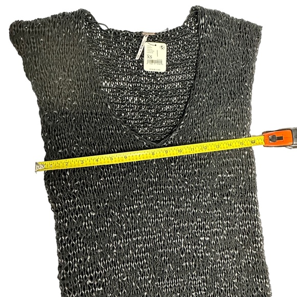 NWT Free People Billie Vegan Leather Crochet Tunic/Mini Dress black xs - Picture 5 of 15